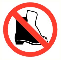 Schoenen verbod